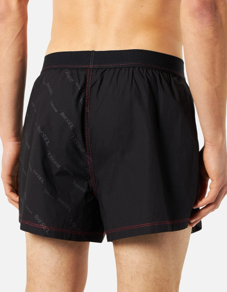 Diesel UUBX-STARK-EL Mens Boxer Shorts Quick Dry Cotton Beach Swim Wear Black