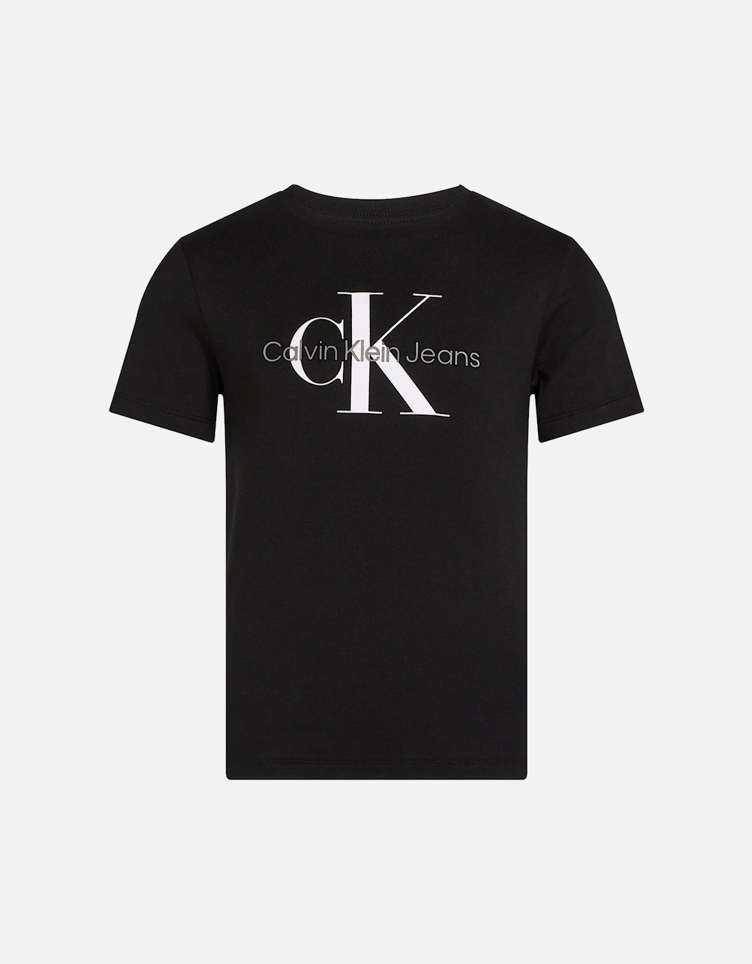 Kids CK Monogram Short Sleeve T-Shirt - Black, 4 of 3