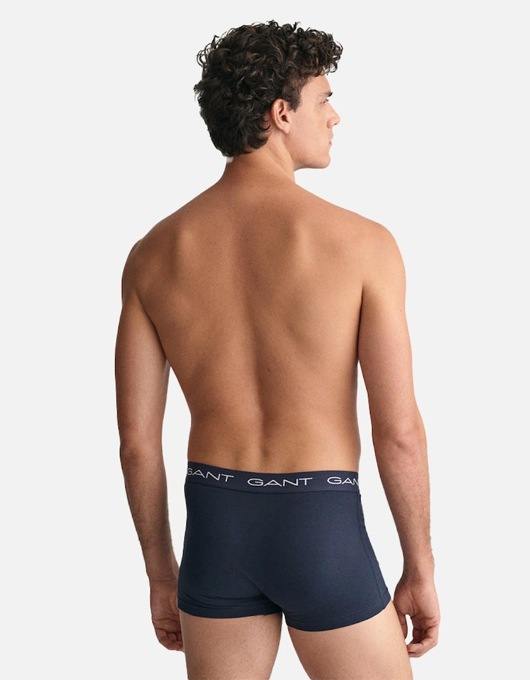 7-Pack Contrast Waistband Boxer Trunks, Navy