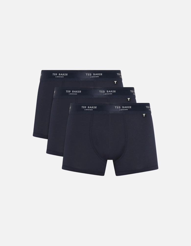 3-Pack Core Boxer Trunks, Navy