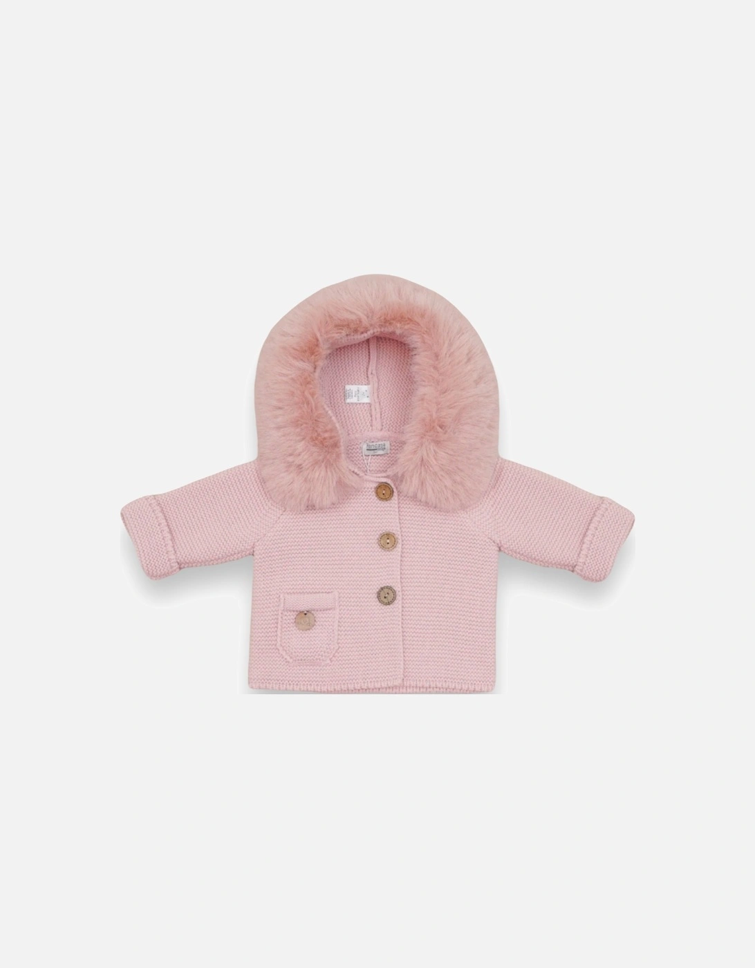 Powder Pink Faux Fur Cardigan, 4 of 3