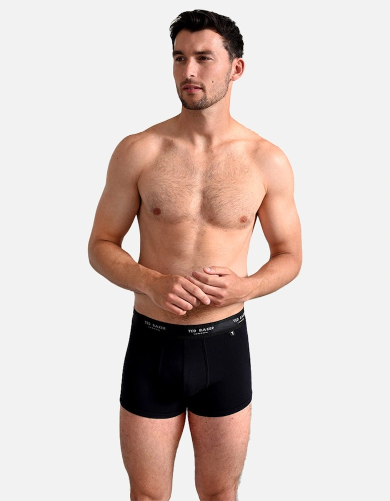 3-Pack Core Boxer Trunks, Black/Grey