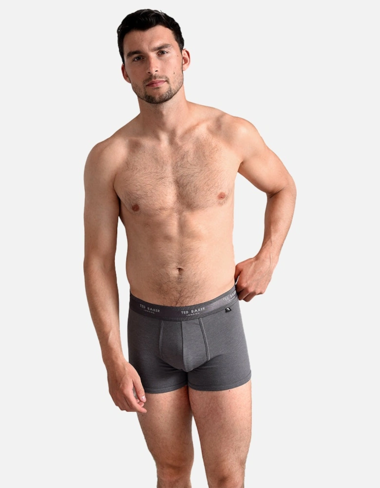 3-Pack Core Boxer Trunks, Black/Grey