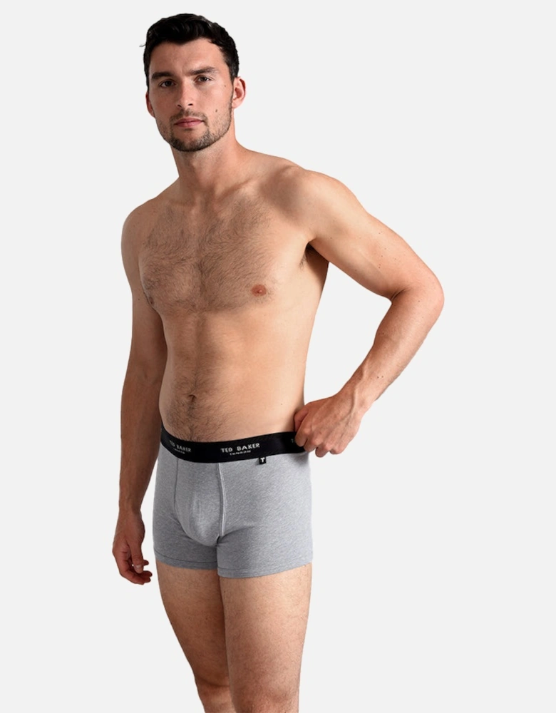 3-Pack Core Boxer Trunks, Black/Grey
