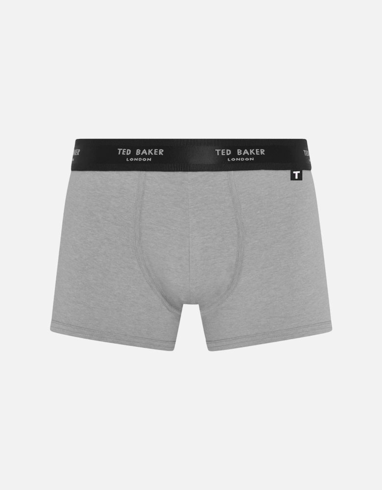 3-Pack Core Boxer Trunks, Black/Grey