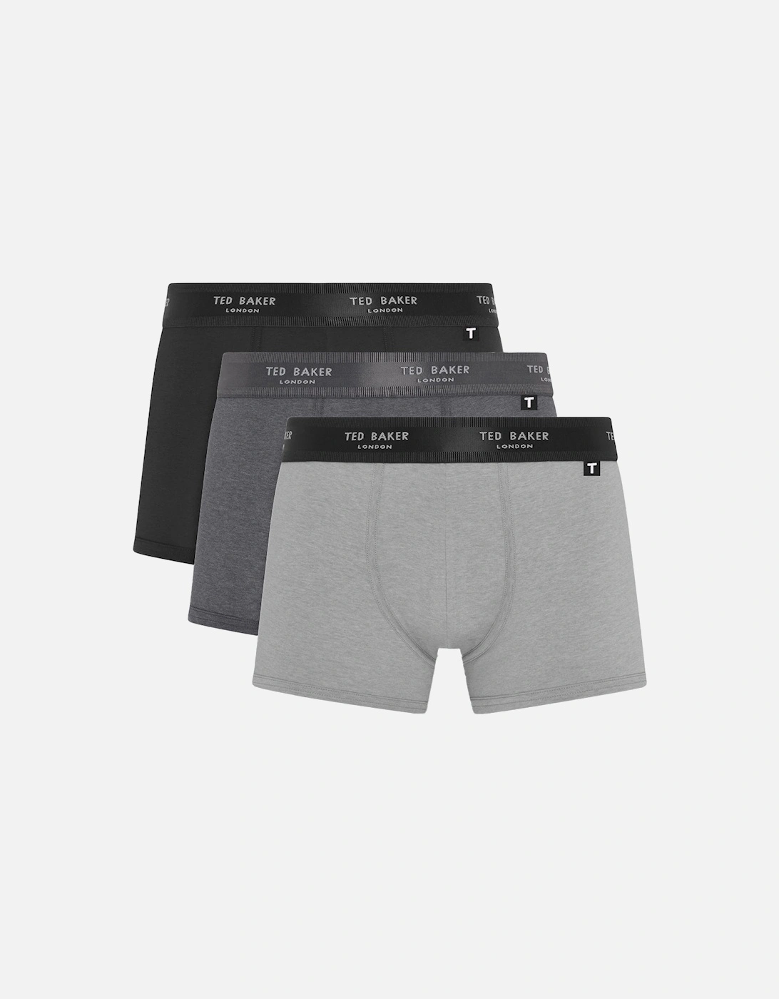 3-Pack Core Boxer Trunks, Black/Grey, 9 of 8