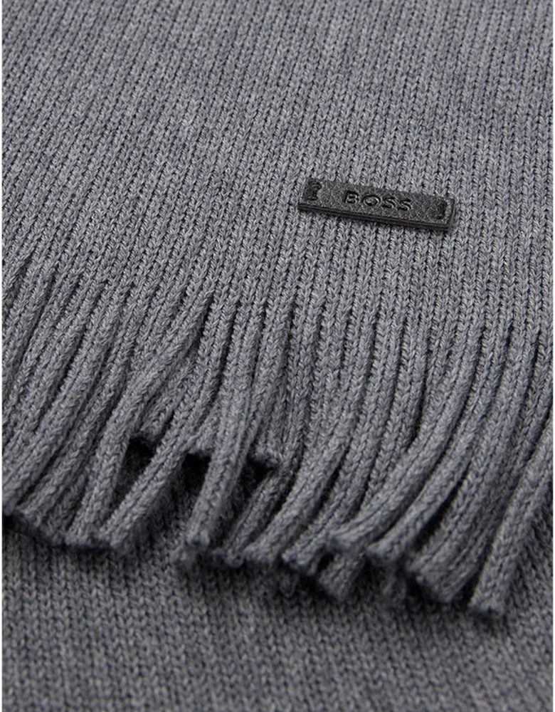 Albas Wool Scarf, Medium Grey