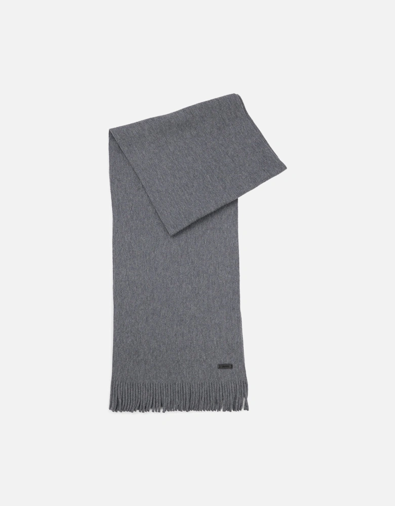 Albas Wool Scarf, Medium Grey
