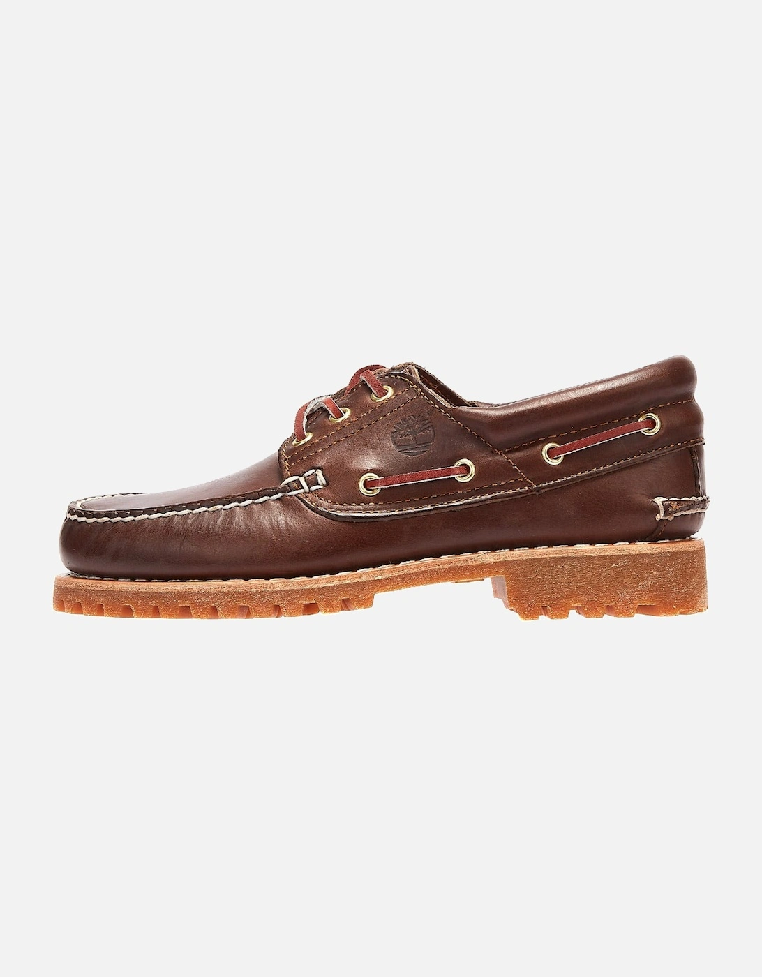 Mens Brown Traditional 3 Eye Classic Boat Shoes