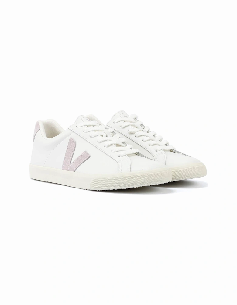 Esplar Leather Women's White/Parme Trainers