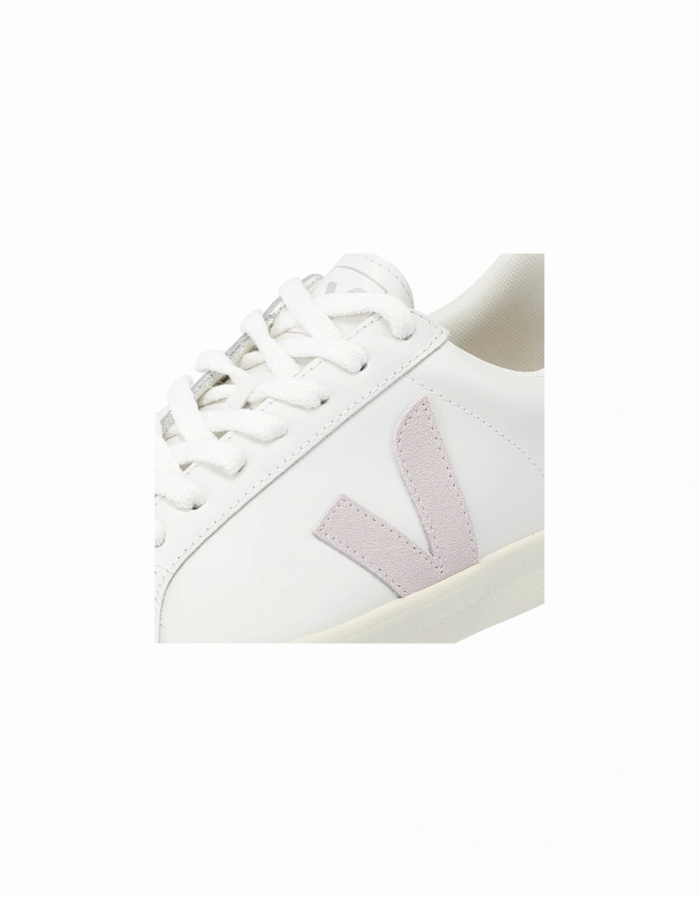 Esplar Leather Women's White/Parme Trainers