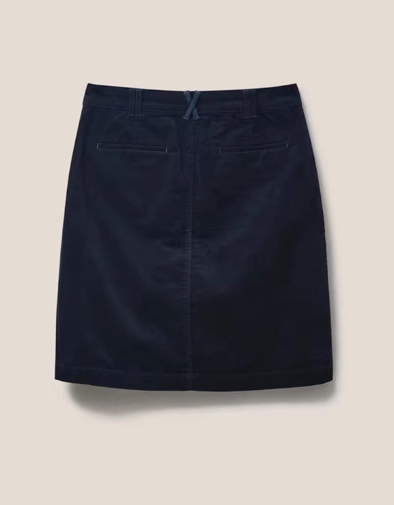 Women's Melody Organic Cord Skirt Dark Navy