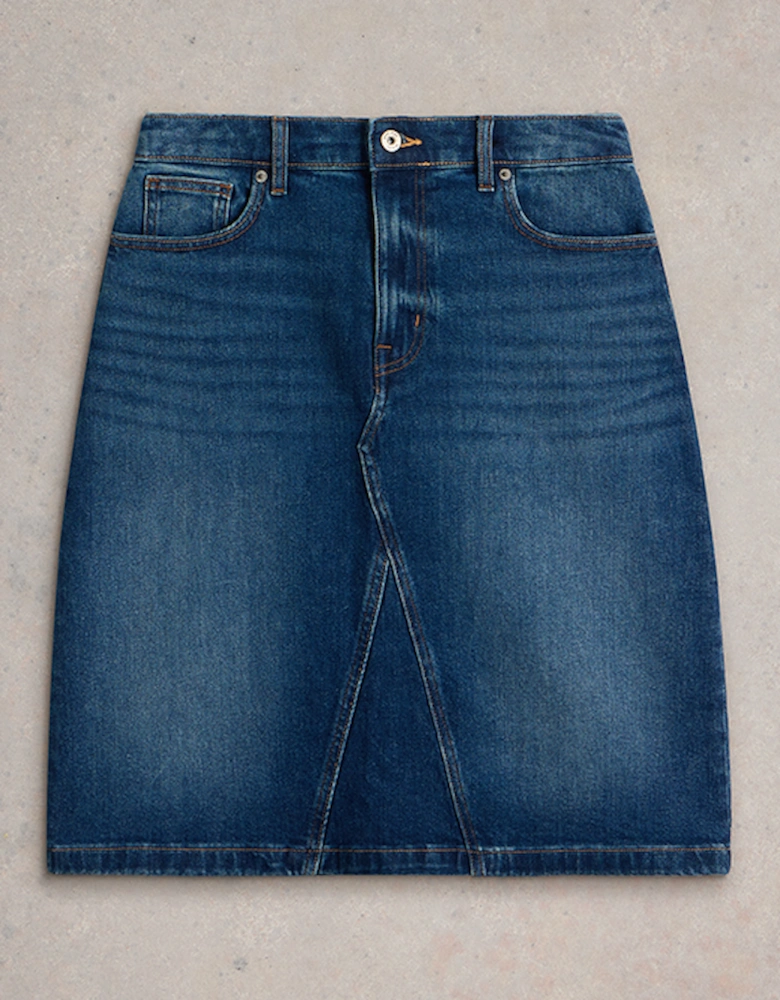 Women's Petite Scarlett Denim Skirt Mid Denim Mid Denim