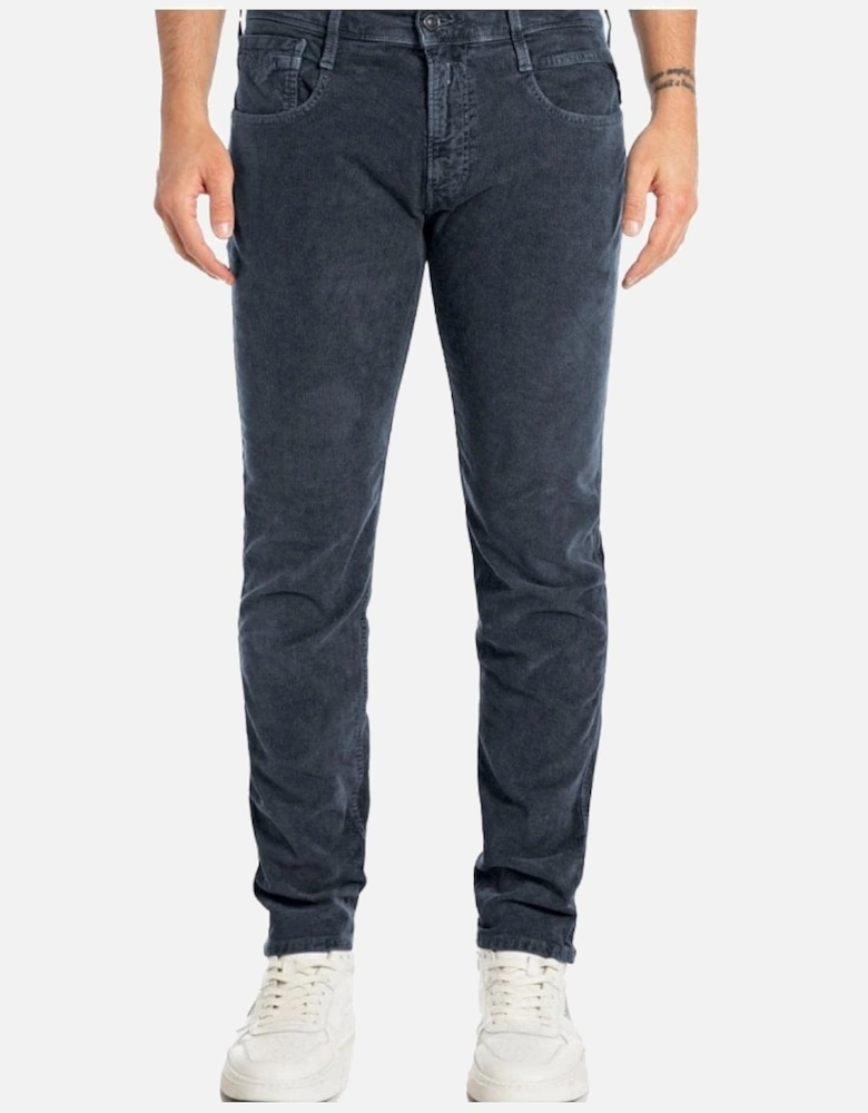 Anbass Slim Fit Baby Cord Stretch Jean Navy