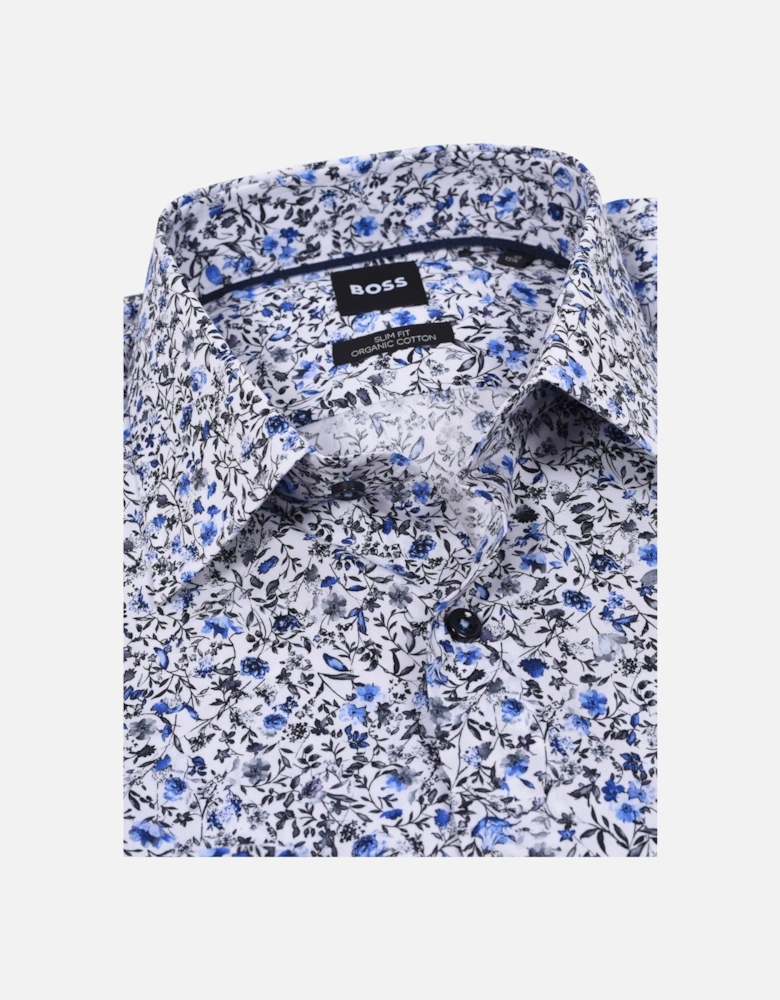 Boss H-hank-kent-c1-214 Shirt Light Blue Floral