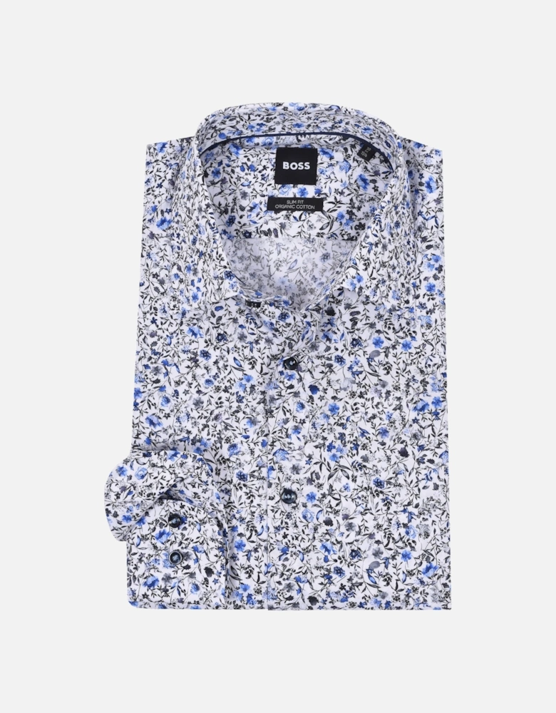 Boss H-hank-kent-c1-214 Shirt Light Blue Floral