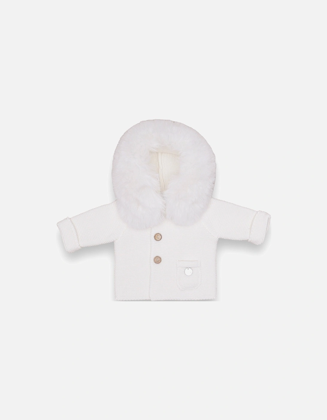 Ivory Faux Fur Cardigan, 5 of 4