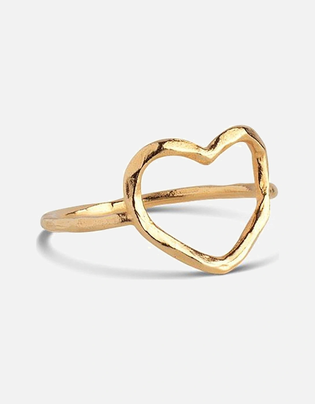 Heart Ring, 18ct Yellow Gold plated 925 Sterling Silver, 2 of 1