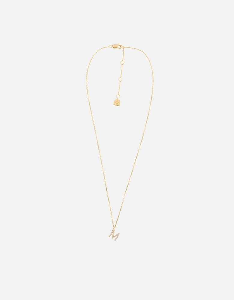 Initial Pavé 18K Gold-Plated Necklace