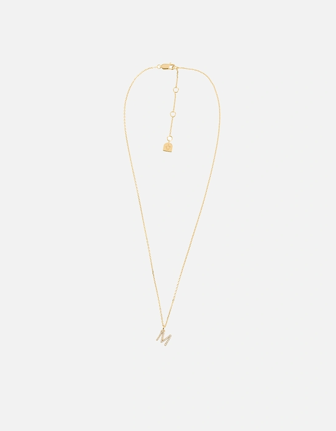 Initial Pavé 18K Gold-Plated Necklace, 2 of 1