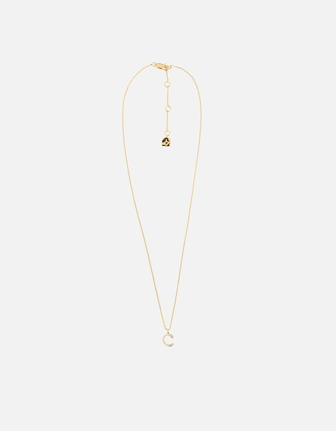 Initial Pavé 18K Gold-Plated Necklace, 2 of 1