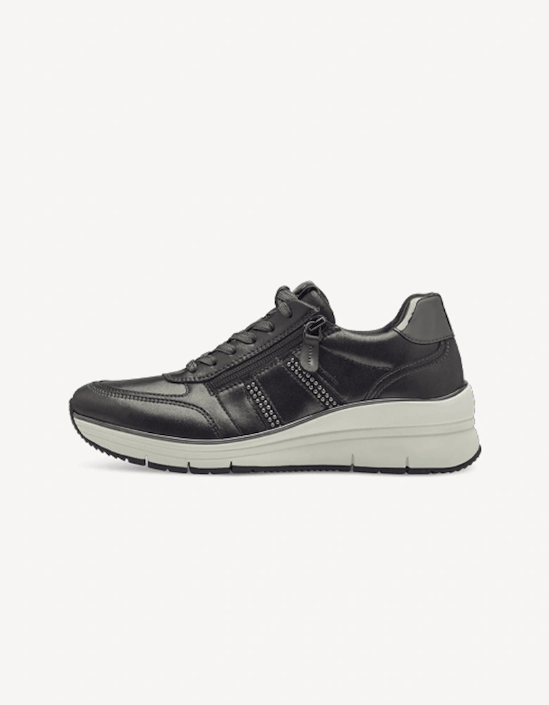 Women's Lace Up Trainer Anthracite