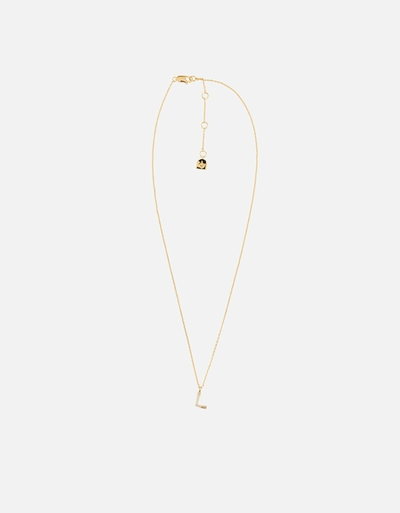 Initial Pavé 18K Gold-Plated Necklace