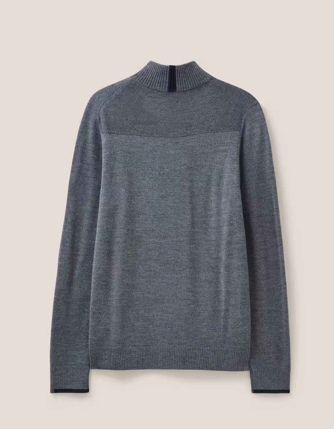 Men's Newport Merino Funnel Jumper Charcoal Grey