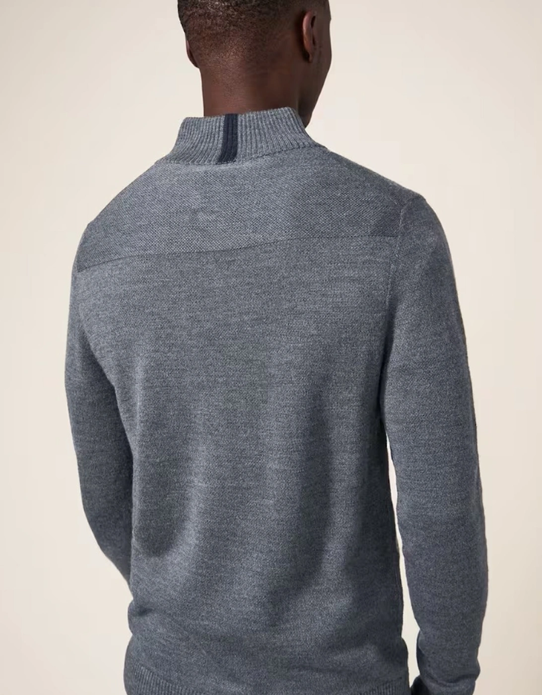 Men's Newport Merino Funnel Jumper Charcoal Grey