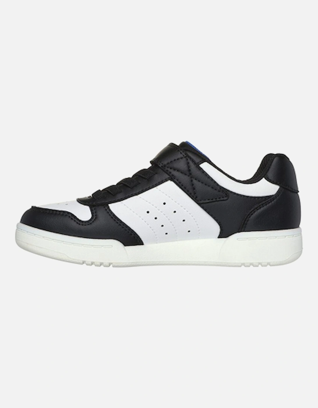 Boys' Quick Street Gore & Strap Sneaker Black/White