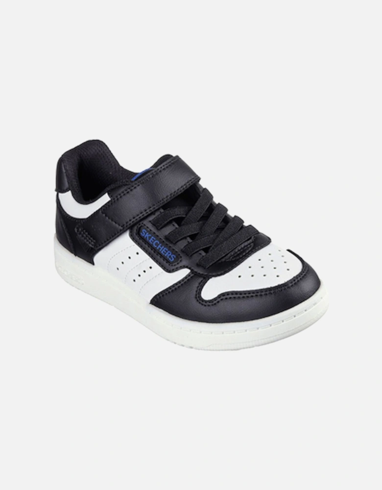 Boys' Quick Street Gore & Strap Sneaker Black/White