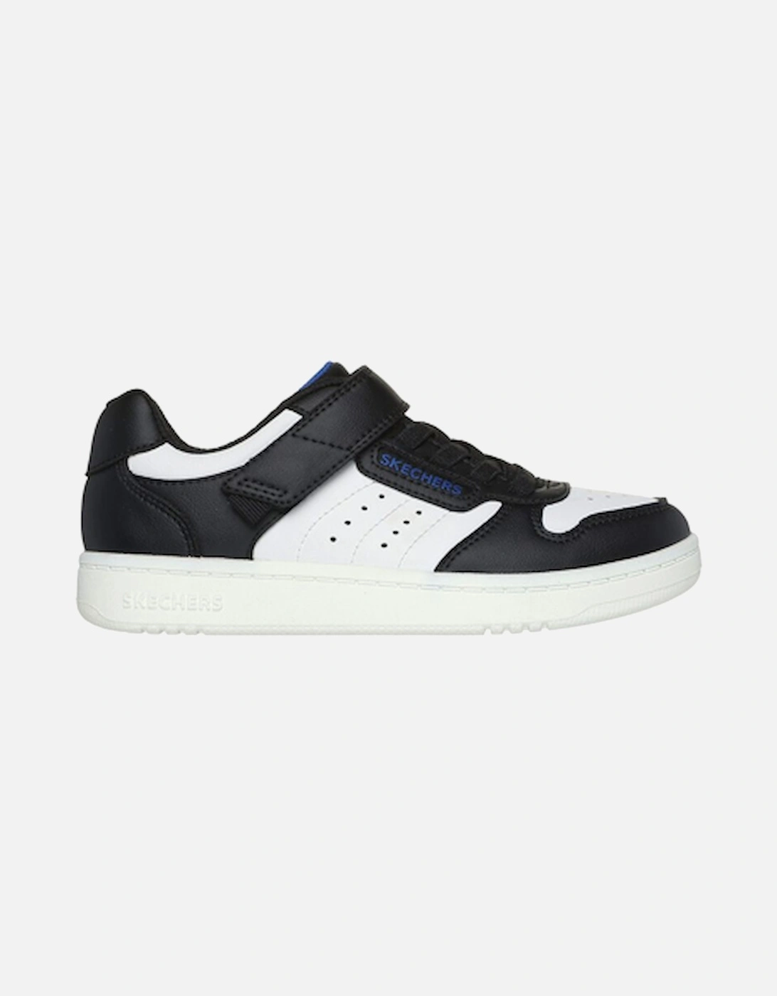 Boys' Quick Street Gore & Strap Sneaker Black/White