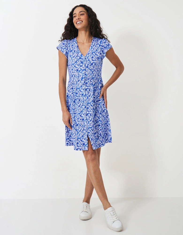 Alissa Midi Jersey Dress - Blue