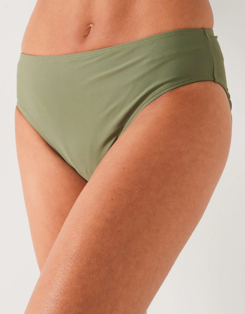 Mid Rise Bikini Brief - Khaki