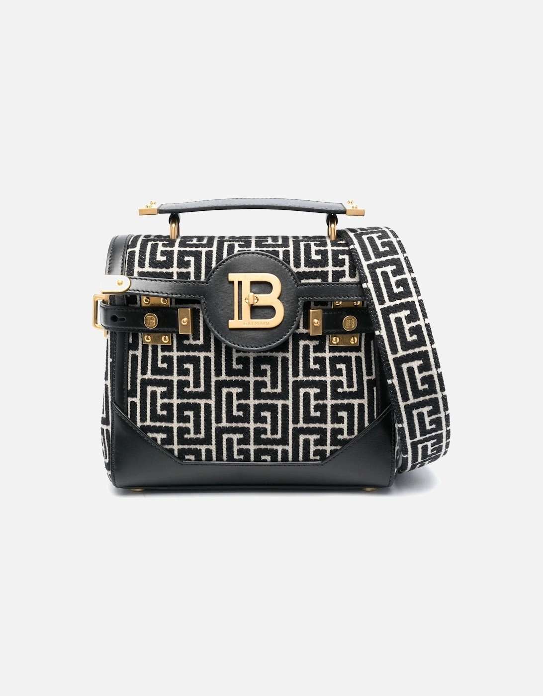 B Buzz 23 Monogram Jacquard Bag Black, 6 of 5