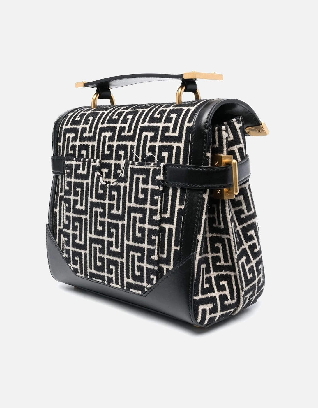 B Buzz 23 Monogram Jacquard Bag Black