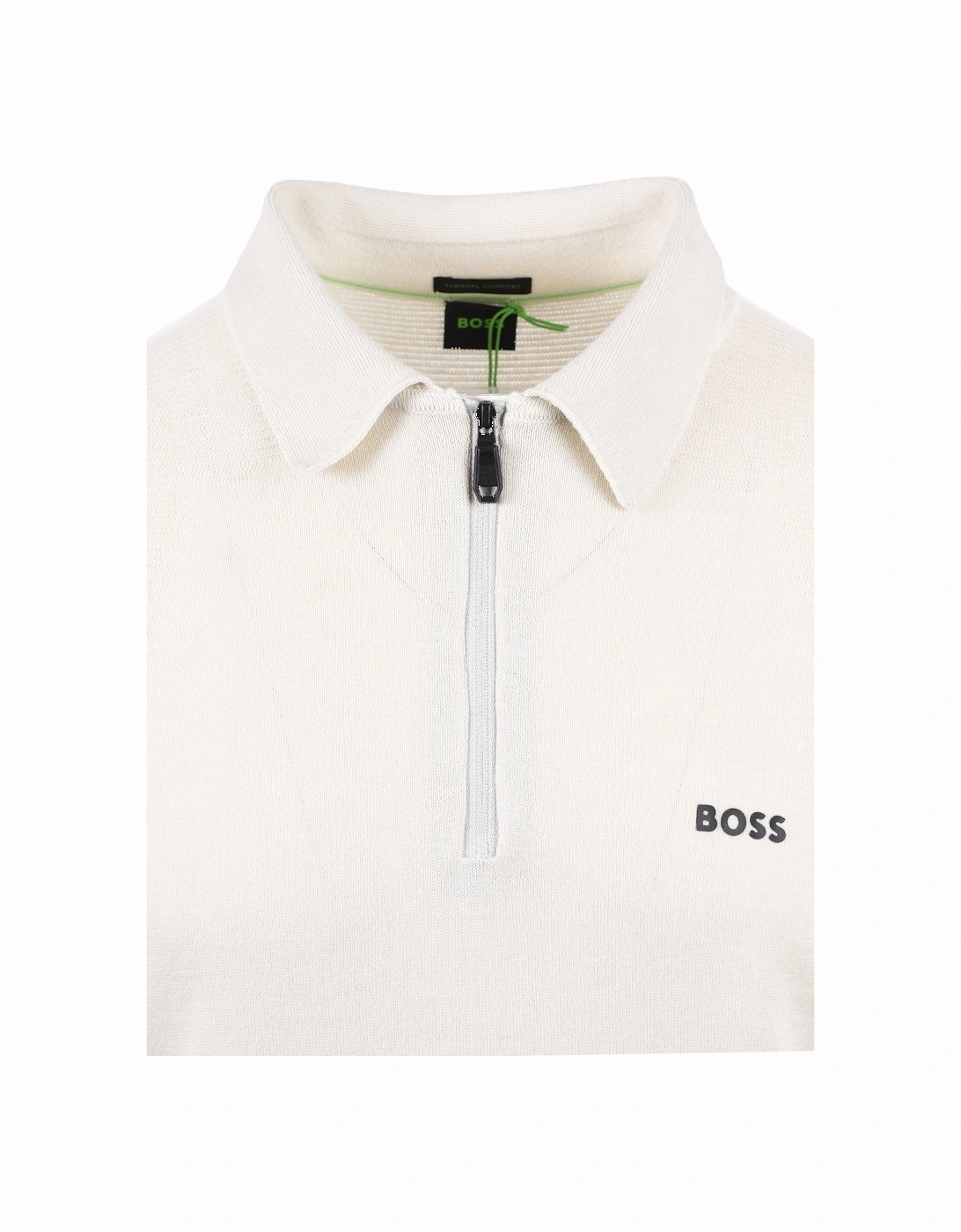 Boss Momentum_lite_pl24long Sleeved Polo Light Beige