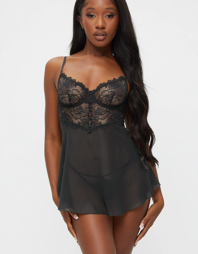 Iris Babydoll - Black