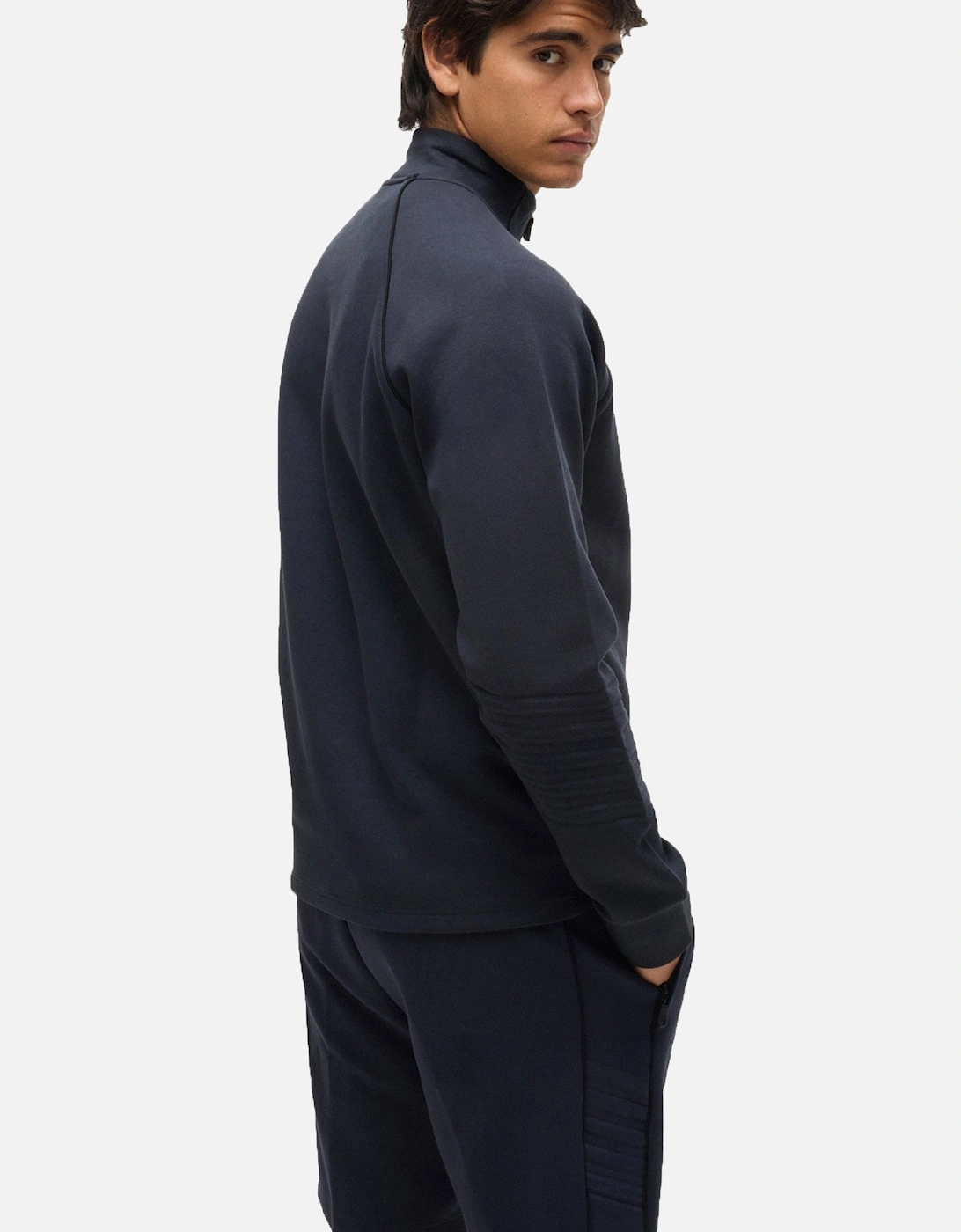 Boss Sweat 1 Half Zip Knitwear Dark Blue