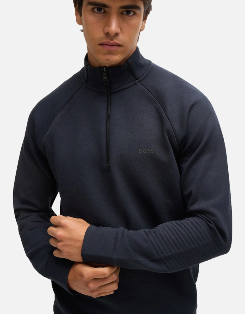 Boss Sweat 1 Half Zip Knitwear Dark Blue