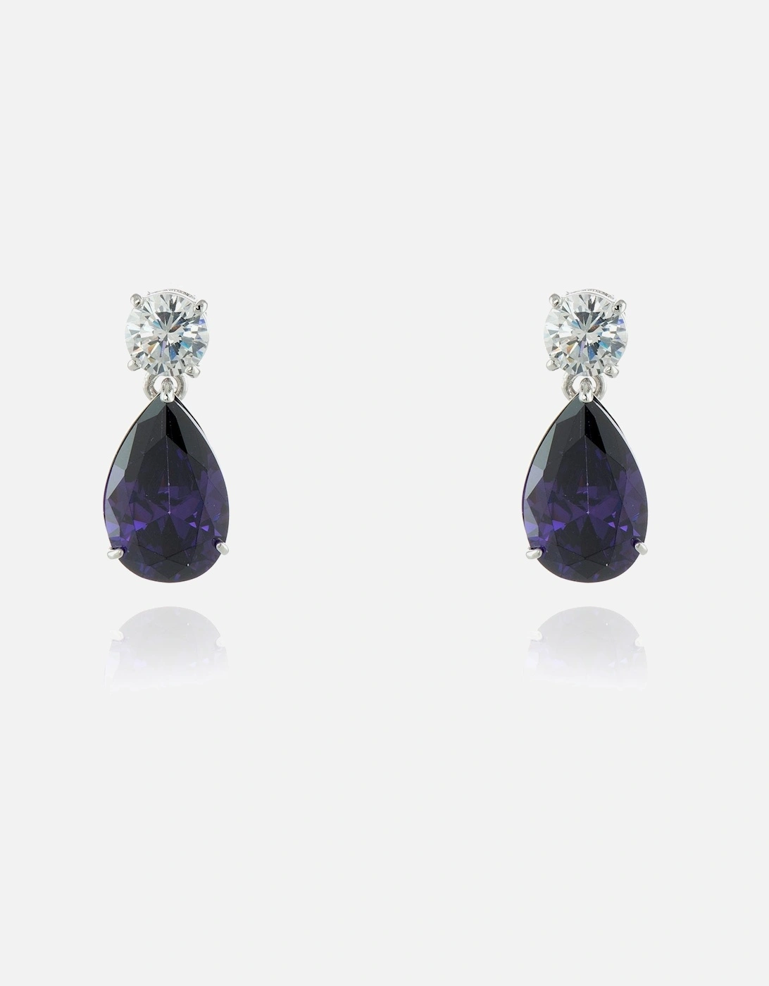 Shade Silver Tanzanite Drop Earrings