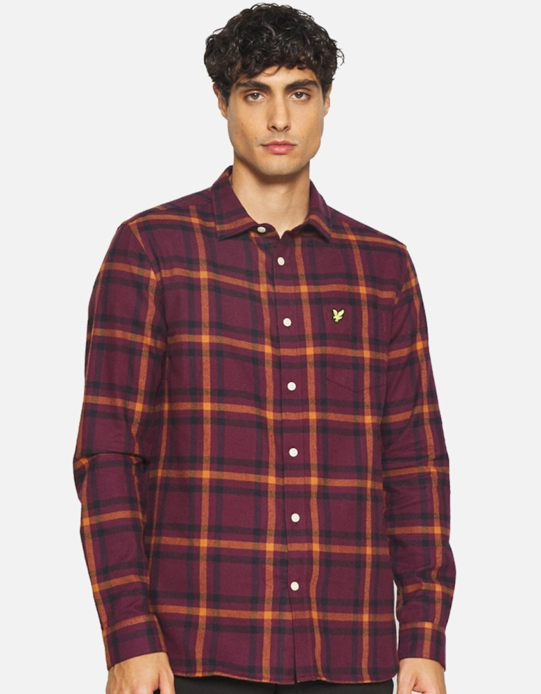 Lyle & Scott Mens Check Flannel Long Sleeve Casual Shirt