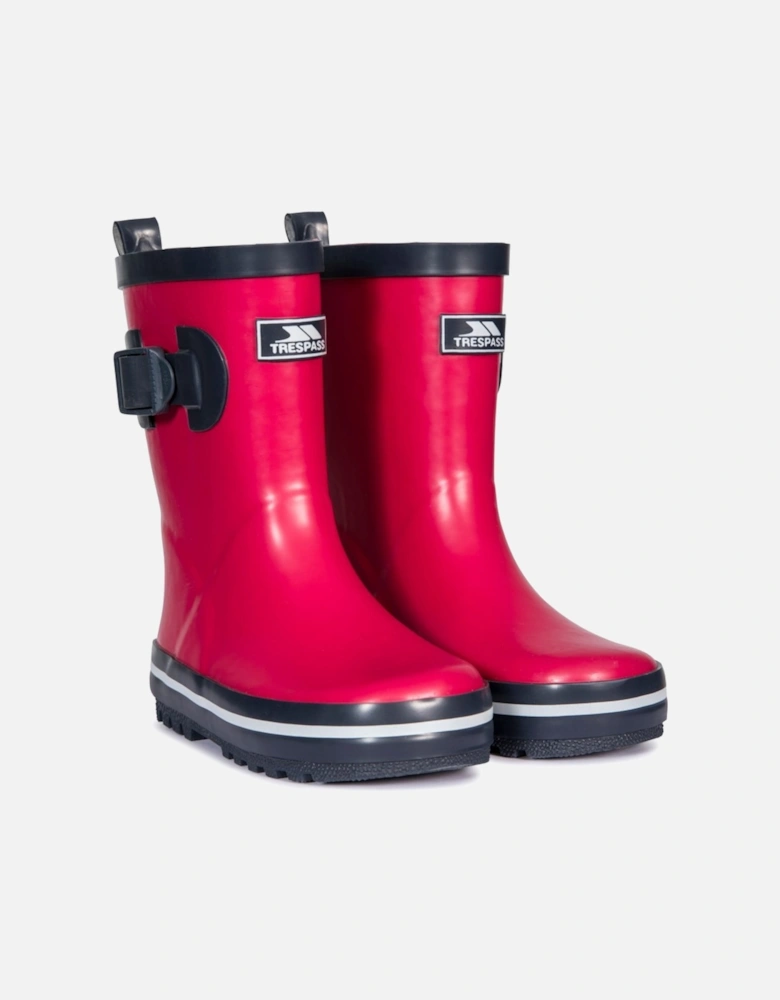 Boys Girls Trumpet Rubber Welly Wellington Boots