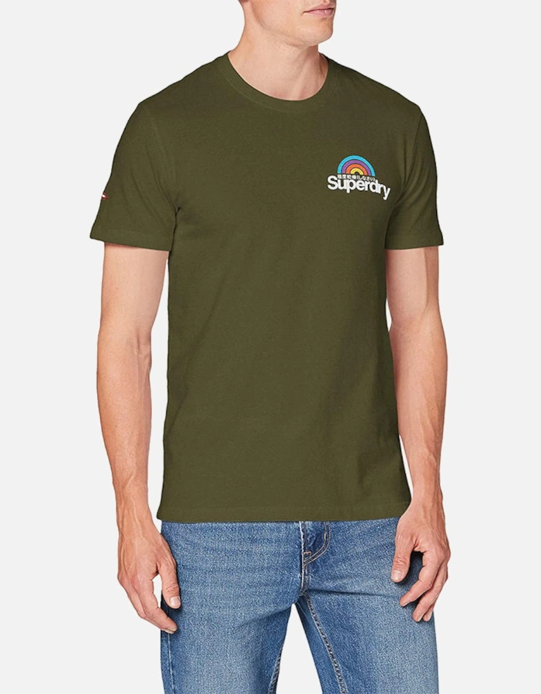 Mens Classic Logo Woodstock Crew Neck T Shirt