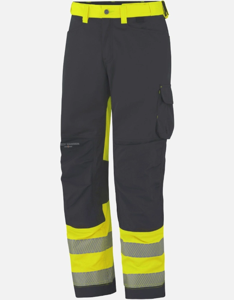 Mens York Reinforced Class 1 Hi Vis Workwear Trousers