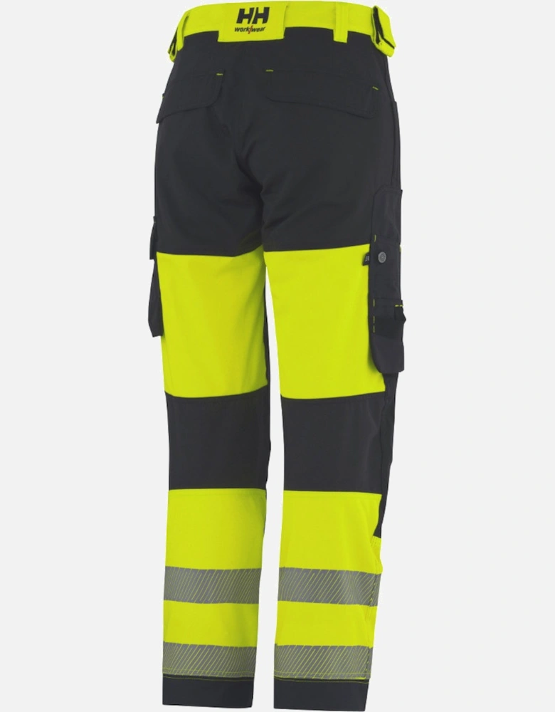 Mens York Reinforced Class 1 Hi Vis Workwear Trousers