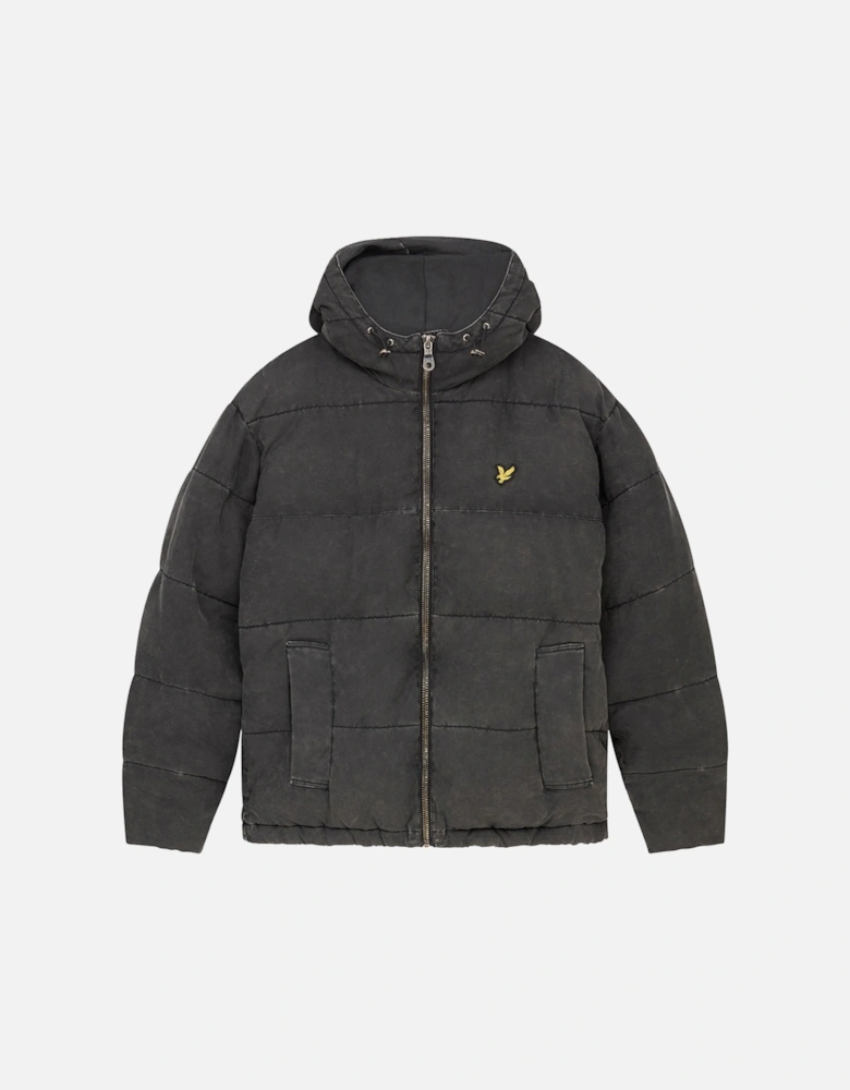 Lyle & Scott Mens Washed Wadded Hooded Insulated Jacket