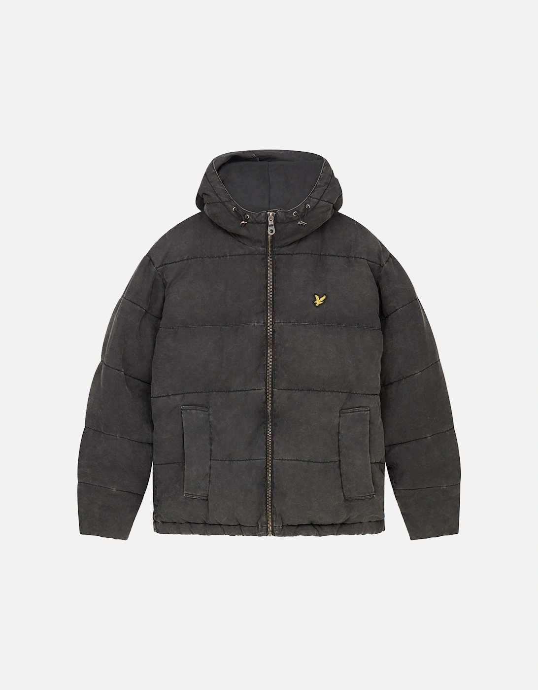 Lyle & Scott Mens Washed Wadded Hooded Insulated Jacket, 2 of 1