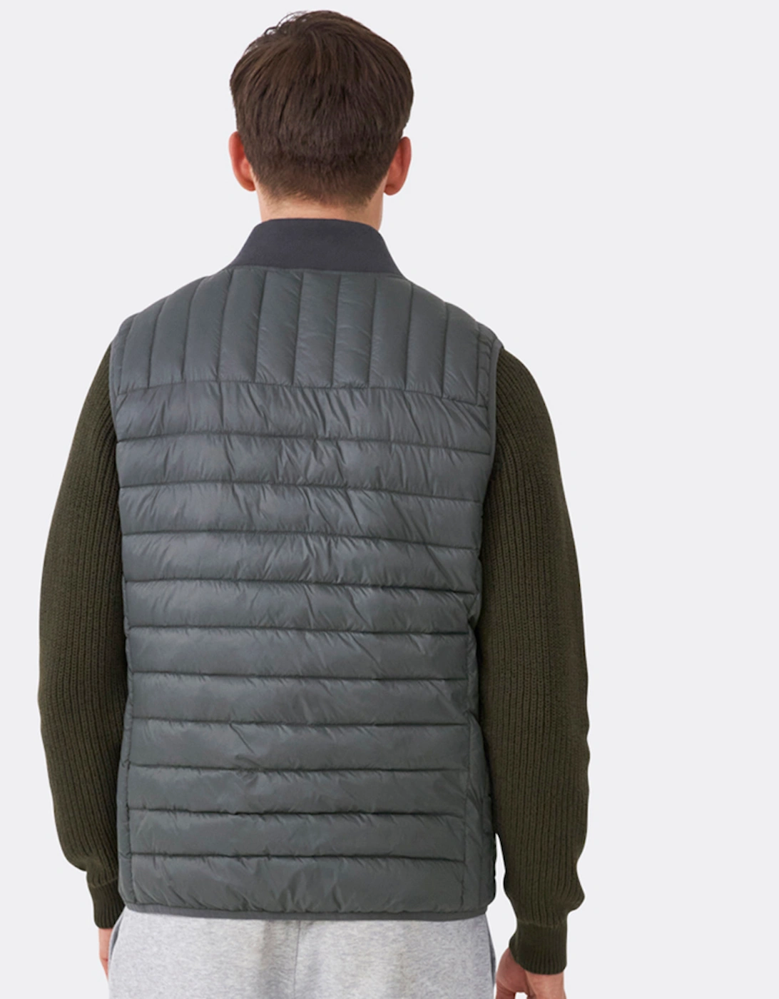 Mens Bomber Collar Bodywarmer Gilet