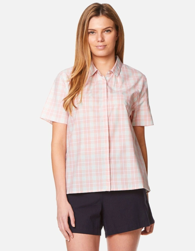 Womens Ladies Natalie Short Sleeve Summer Button Shirt